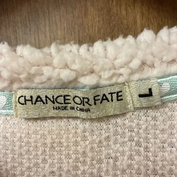 Adorable PINK CAT FACE Fleece Pullover Top Girls Large Chance or Fate EUC - Picture 2 of 5